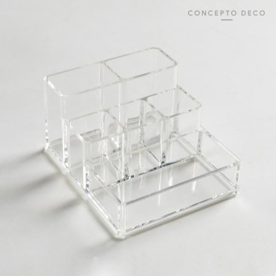 ACRÍLICO ORGANIZADOR CON DIVISIONES 10,5X6,5CM