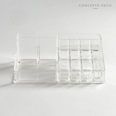 ACRÍLICO ORGANIZADOR COSMÉTICOS 21,5X7,5CM