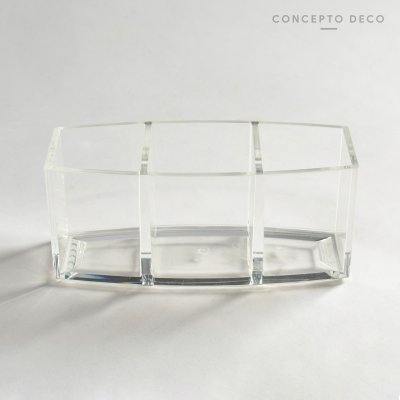 ACRÍLICO ORGANIZADOR TRIPLE 18X7X8CM