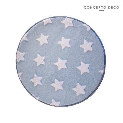 ALFOMBRA REDONDA STARS DIAM 60 CELESTE