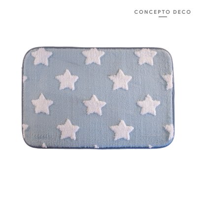 ALFOMBRA RECTANGULAR STARS 40x60 CELESTE