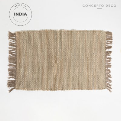 ALFOMBRA DECO INDIA ALGODÓN GRIS 60X90CM