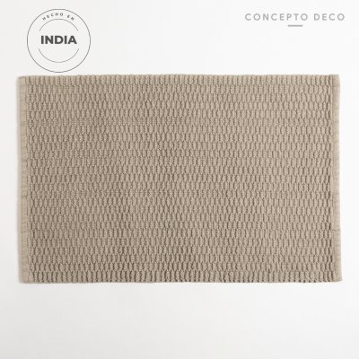 ALFOMBRA INDIA RIB TWILL GRIS 50X80CM