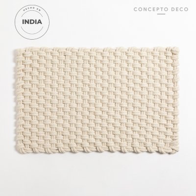 ALFOMBRA INDIA TEJIDO NATURAL 40X60CM
