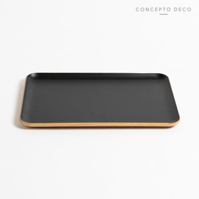 BANDEJA MADERA SAUCE NEGRO 33X23CM