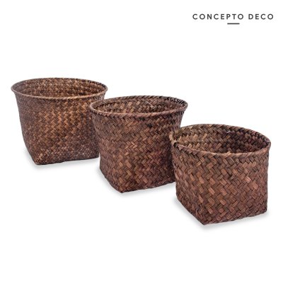 SETX3 CAN REDONDO BROWN G:23X18 M:20X16 C: 17X13