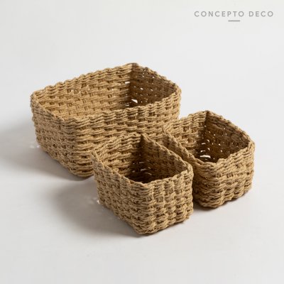 ORGANIZADOR SETX3 DIVISIONES TOSTADO 26X20X13CM