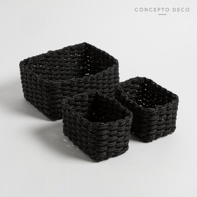 ORGANIZADOR SETX3 DIVISIONES NEGRO 26X20X13CM