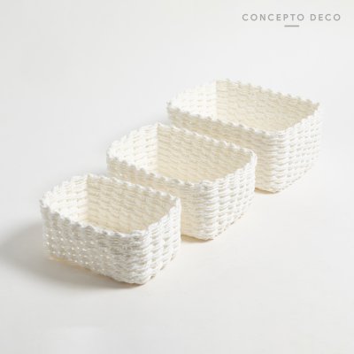 CESTO ORGANIZADOR SETX3 BLANCO 26X20X13CM