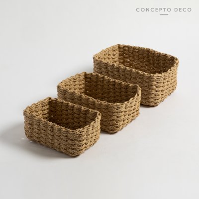 CESTO ORGANIZADOR SETX3 TOSTADO 26X20X13CM
