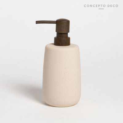 DISPENSER CERÁMICA PUNTITOS CEMENTO 18X6CM