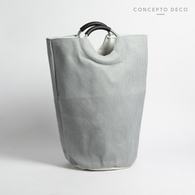 CESTO LAUNDRY CORDEROY GRIS 57X30CM