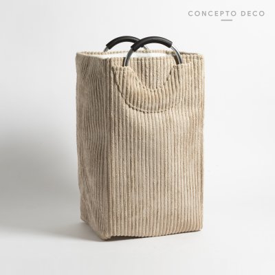 CESTO LAUNDRY BUCLE BEIGE 30X25X50CM