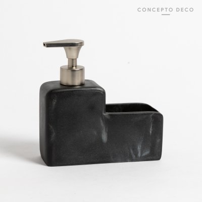 SET DISHES/HANDS MÁRMOL NEGRO 6X7CM