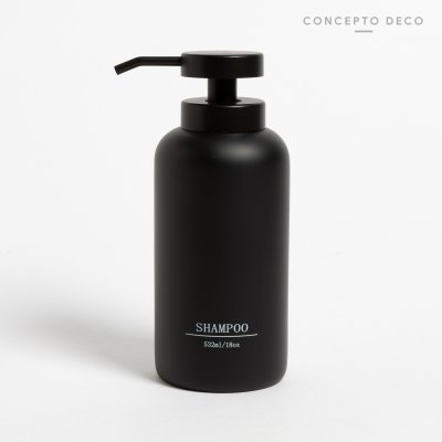 DISPENSER SHAMPOO NEGRO 20X7,5CM