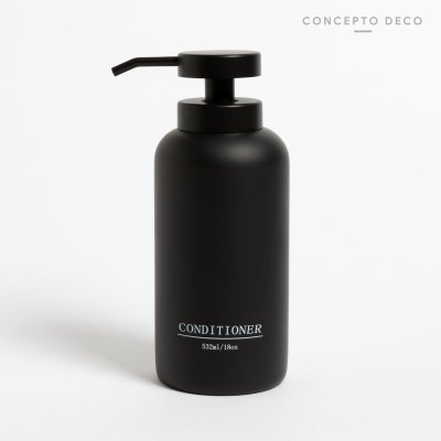 DISPENSER ACONDICIONADOR NEGRO 20X7,5CM