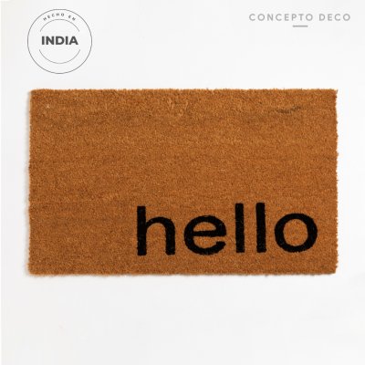 FELPUDO INDIA COCO HELLO GRANDE 45X75CM