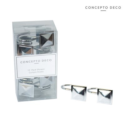 GANCHO CUADRADOS NICKEL X 12