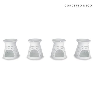 SETX4 HORNITO P/ESENCIA BLANCO 10CM
