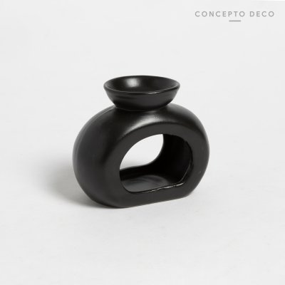 HORNO DIFUSOR ZEN OVAL CHICO NEGRO 8X8CM