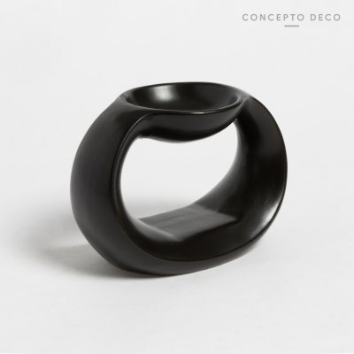 HORNO DIFUSOR OVAL NEGRO 9,5X9,5CM