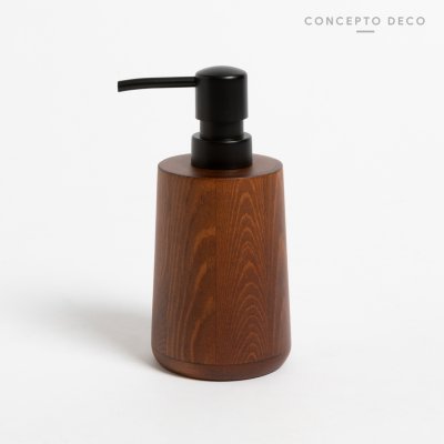 DISPENSER MADERA TECA REDONDO 15X7CM