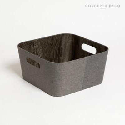 ORGANIZADOR MADERA GRIS 30.5X30.5X15.2CM