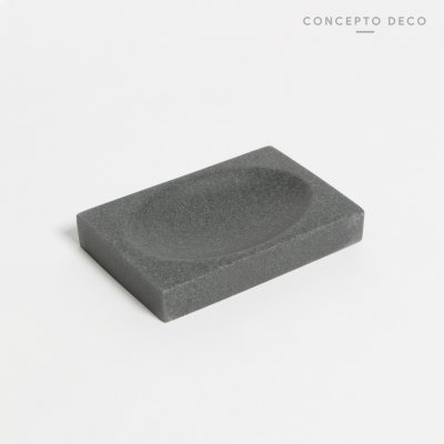 JABONERA CEMENTO GRIS CUADRADA 13CM