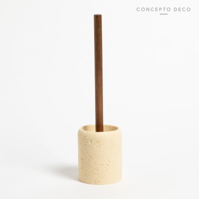 ESCOBILLA SIMIL TRAVERTINO BEIGE 37X10CM