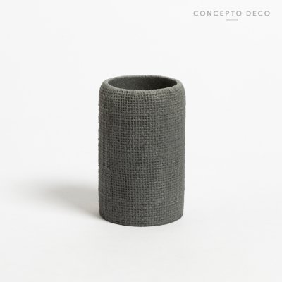 PORTACEPILLO TEJIDO GRIS 11X7,5CM