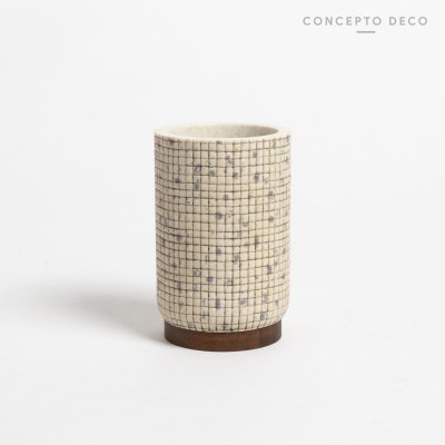 VASO VENECITA GRIS REDONDO 11CM