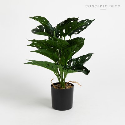 PLANTA ARTIFICIAL C/ MACETA MONSTERA ADANSONI 40CM