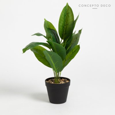 PLANTA ARTIFICIAL CON MACETA STRELITZIA 32CM