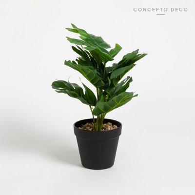 PLANTA ARTIFICIAL C/ MACETA MONSTERA TROPICAL 32CM