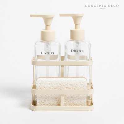 SET DISHES/HANDS CON ESPONJA TIZA 19,5X6CM