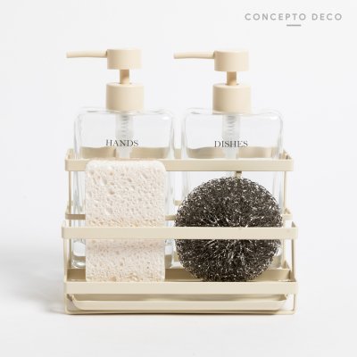 SET DISHES/HANDS CON ESPONJAS TIZA 19X8,5CM