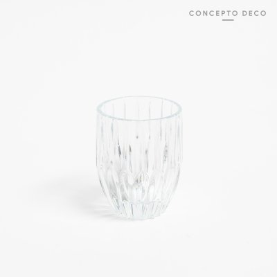 PORTACEPILLO VIDRIO LINEAS REDONDO