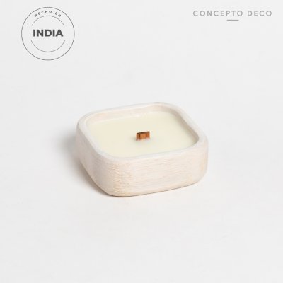 VELÓN INDIA MADERA MANGO BLANCO 100g 10X10X3,5CM
