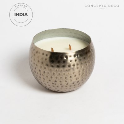 VELÓN INDIA METAL MARTILLADO 1150g 13,5X14X12CM