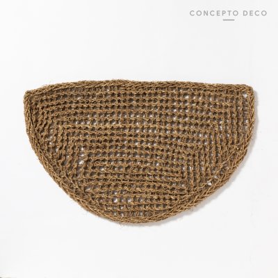 ALFOMBRA SEAGRASS  NATURAL MEDIO CIRCULO 45X75 CM